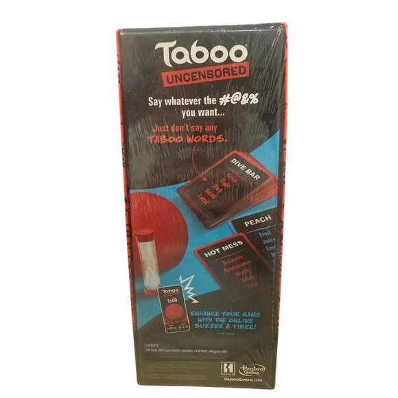 Taboo Uncensored Hasbro board game New Sealed Adult Humor Ages 17+ - Picture 2 of 2
